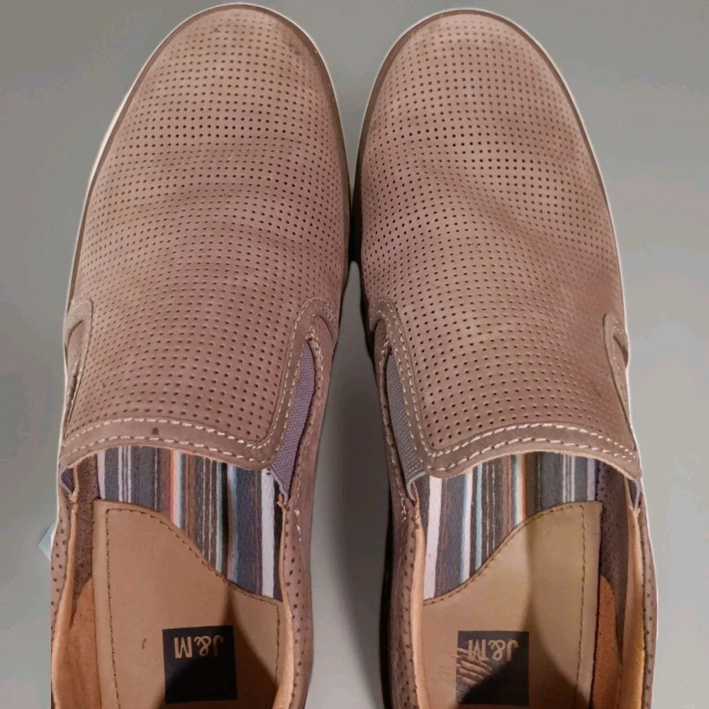 Used J&M‎ Johnston & Murphy Sheepskin Loafer Slip On 25-0619 Size Mens 9.5 M